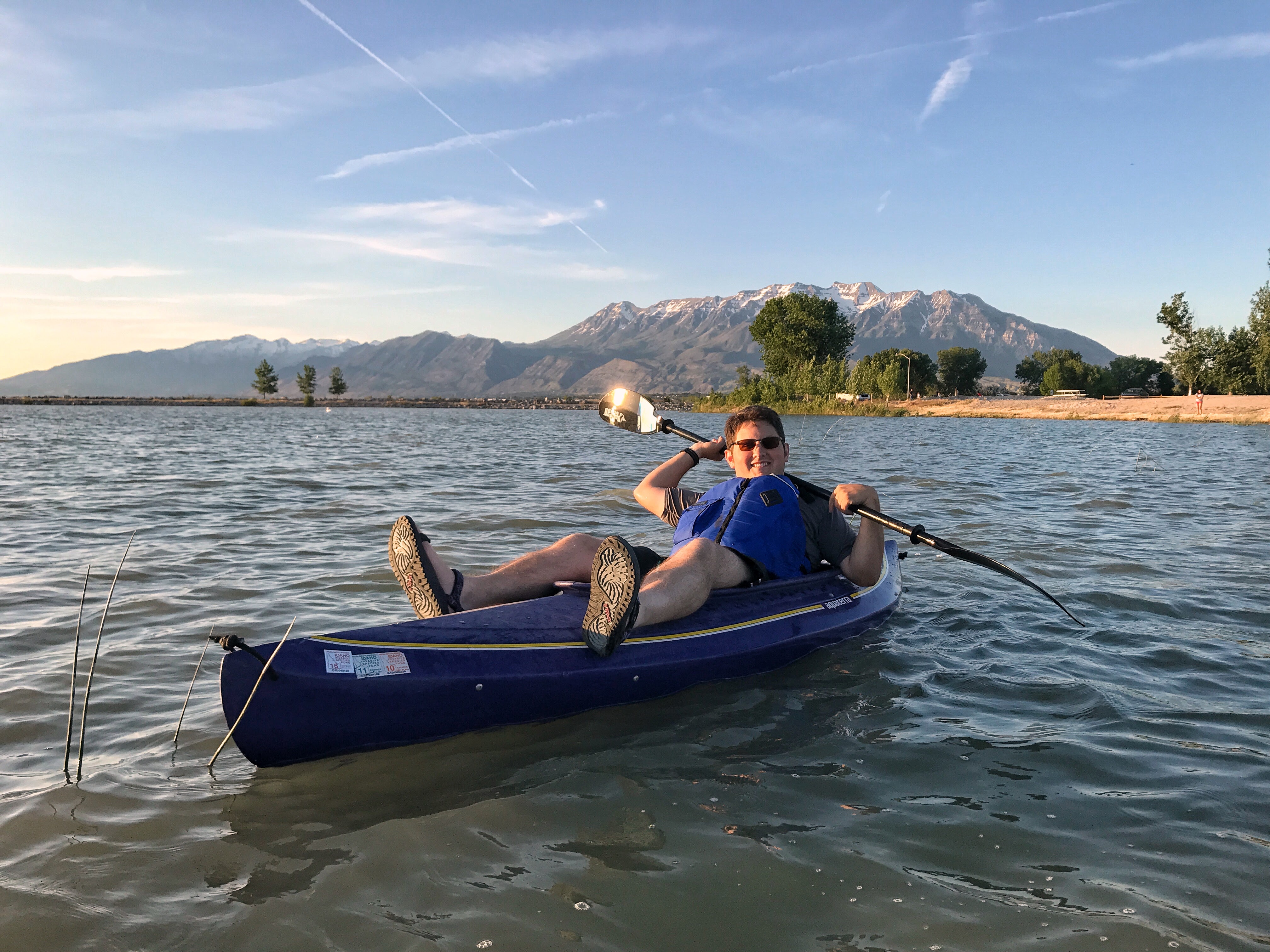 Victor Moxley kayaking outdoors in Utah